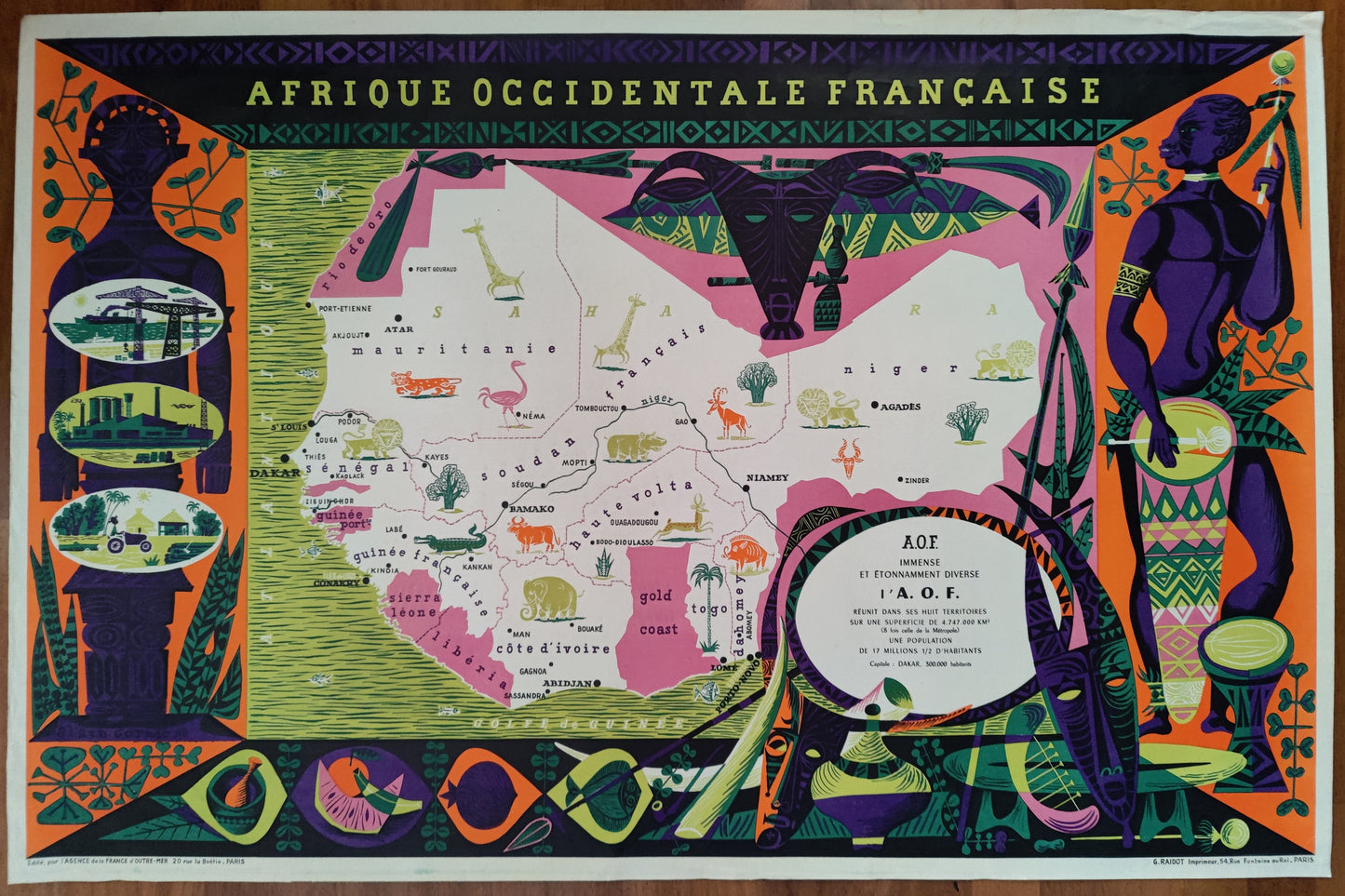 Afrique Occidentale Française by Cornic, 1955