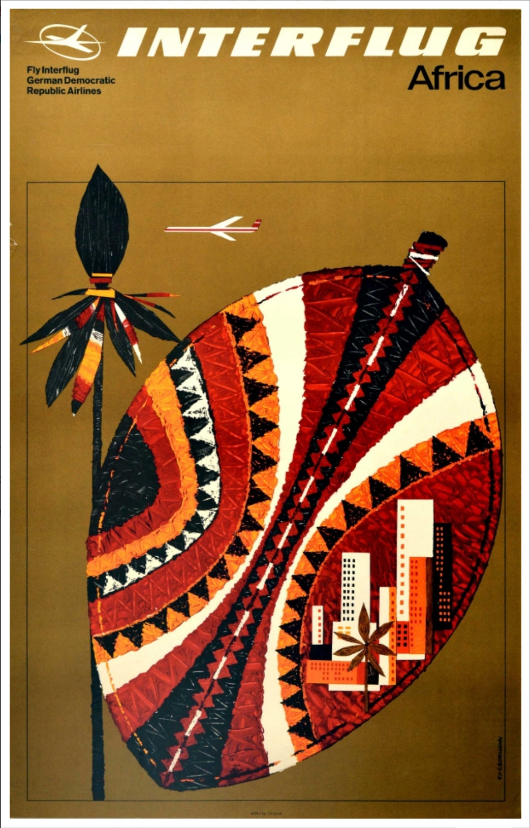 Interflug GDR Africa by Bormann, 1968