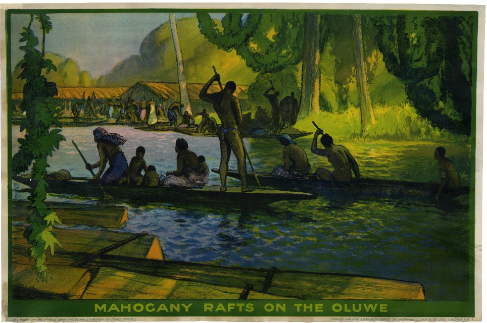 Mahogany Rafts in the Oluwe by Pryse, 1926