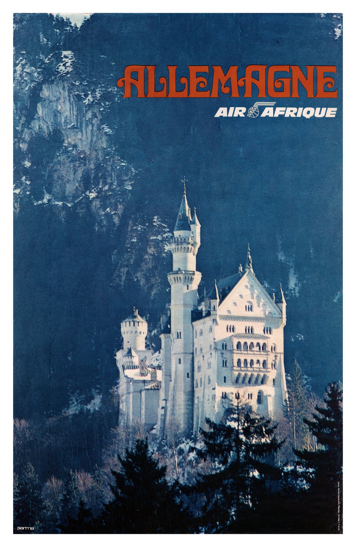 Original Air Afrique 'Allemagne' Travel Poster, 1964 by Desjardins.