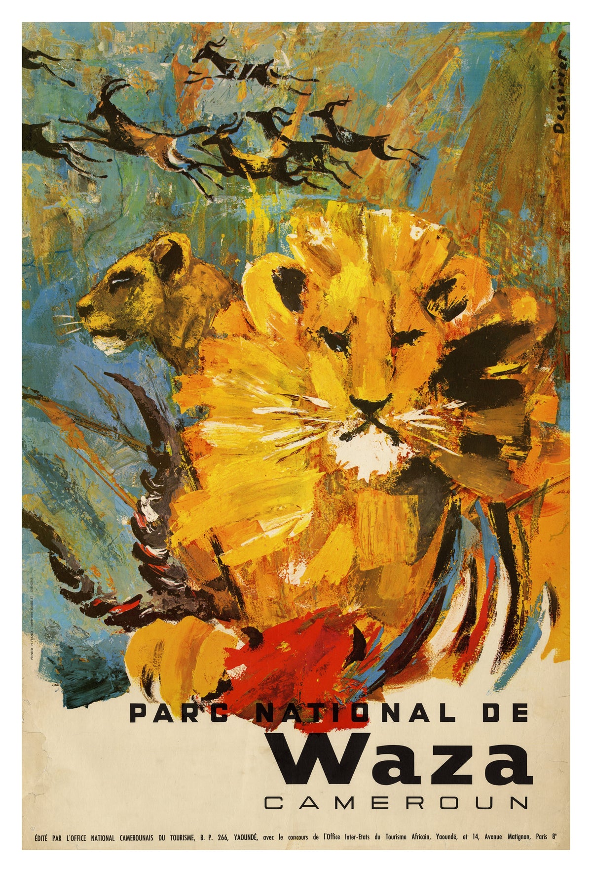 Cameroun, Parc National de Waza by Dessirier, 1960s