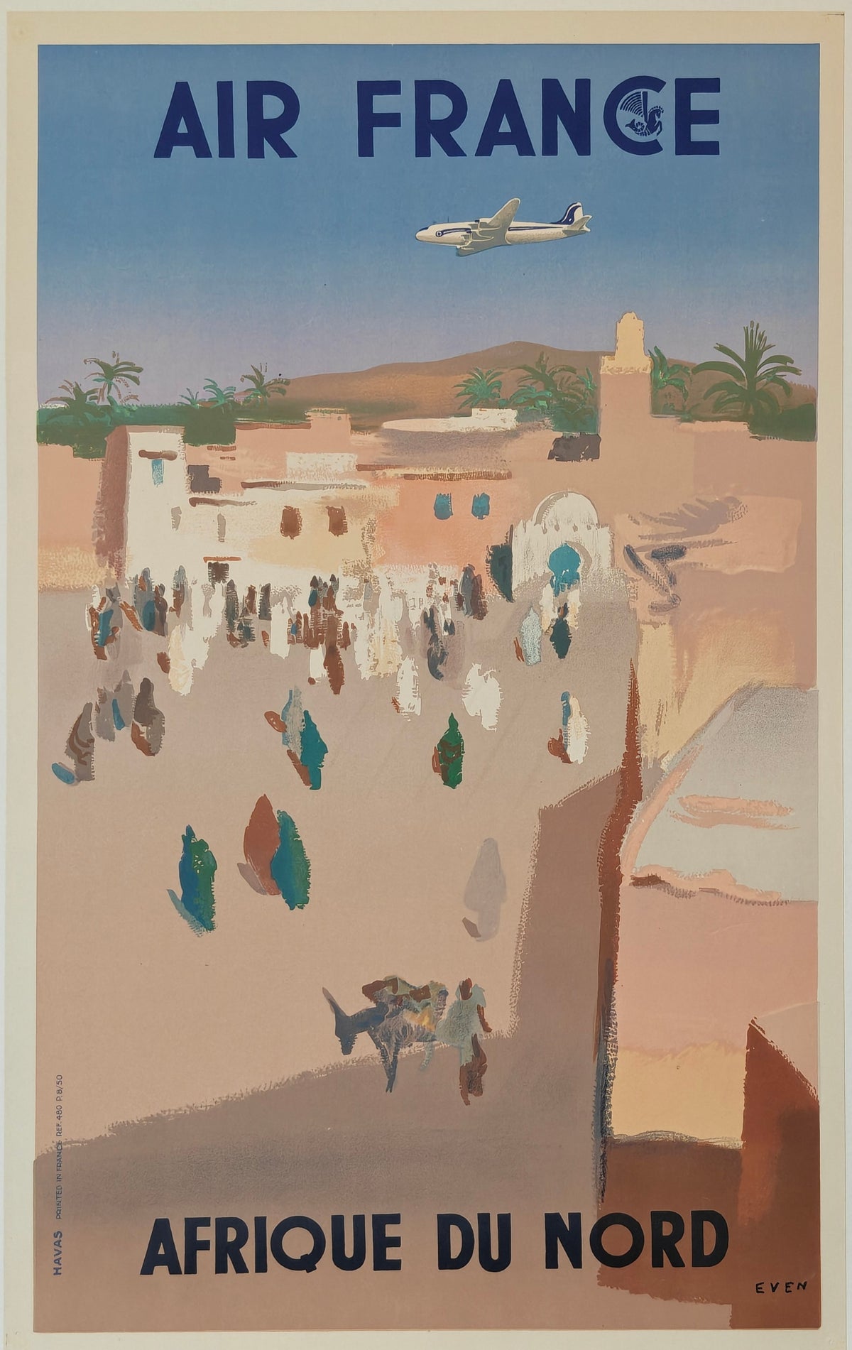 Air France Afrique du Nord, 1950 by Jan Even