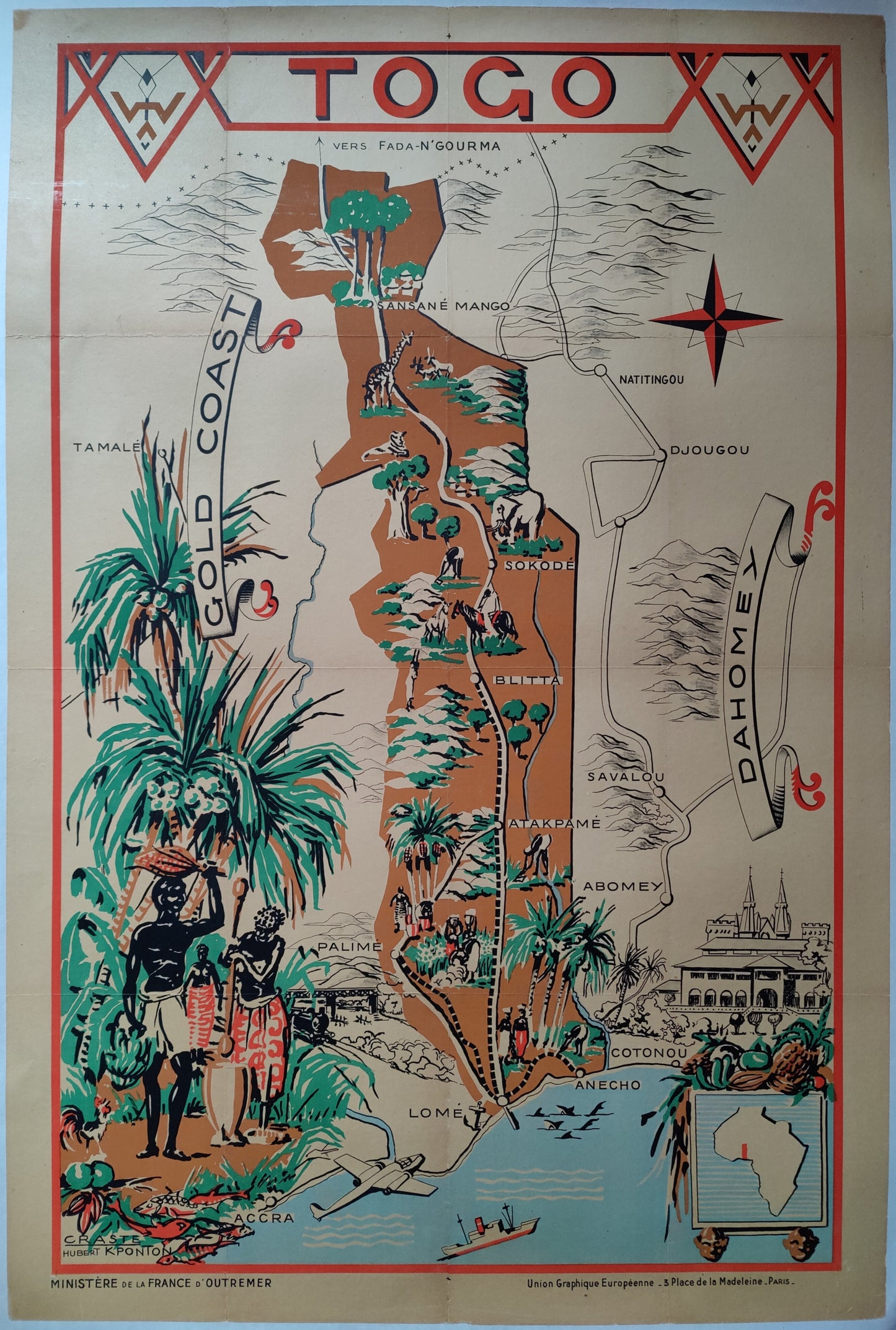 Togo Map, Craste