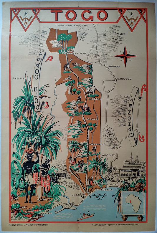 Togo Map, Craste