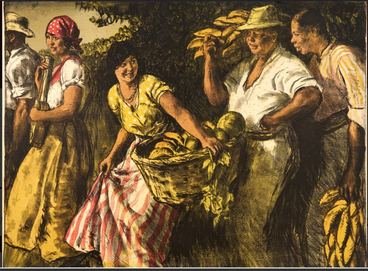 Scenes of the Empire, West Indies Fruit Harvesters, 1924 by Spencer-Pryse