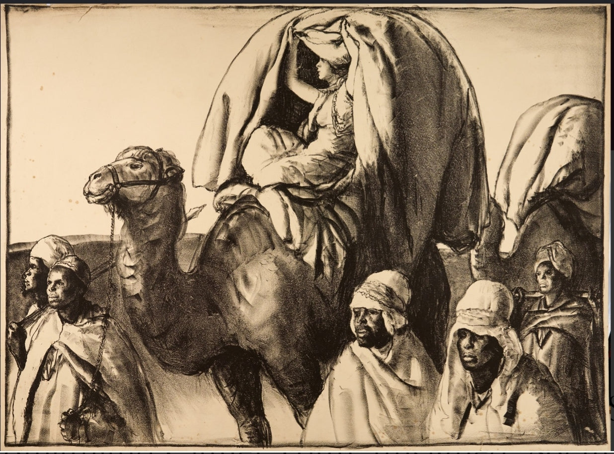 Scenes of the Empire, Somaliland Camel Train, 1924 by Spencer-Pryse (monochrome)